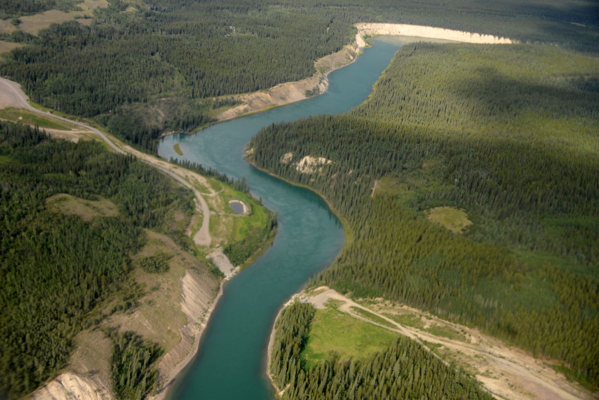 02C The Yukon River Twists And Turns North Of Whitehorse From Airplane On The Flight To Dawson City